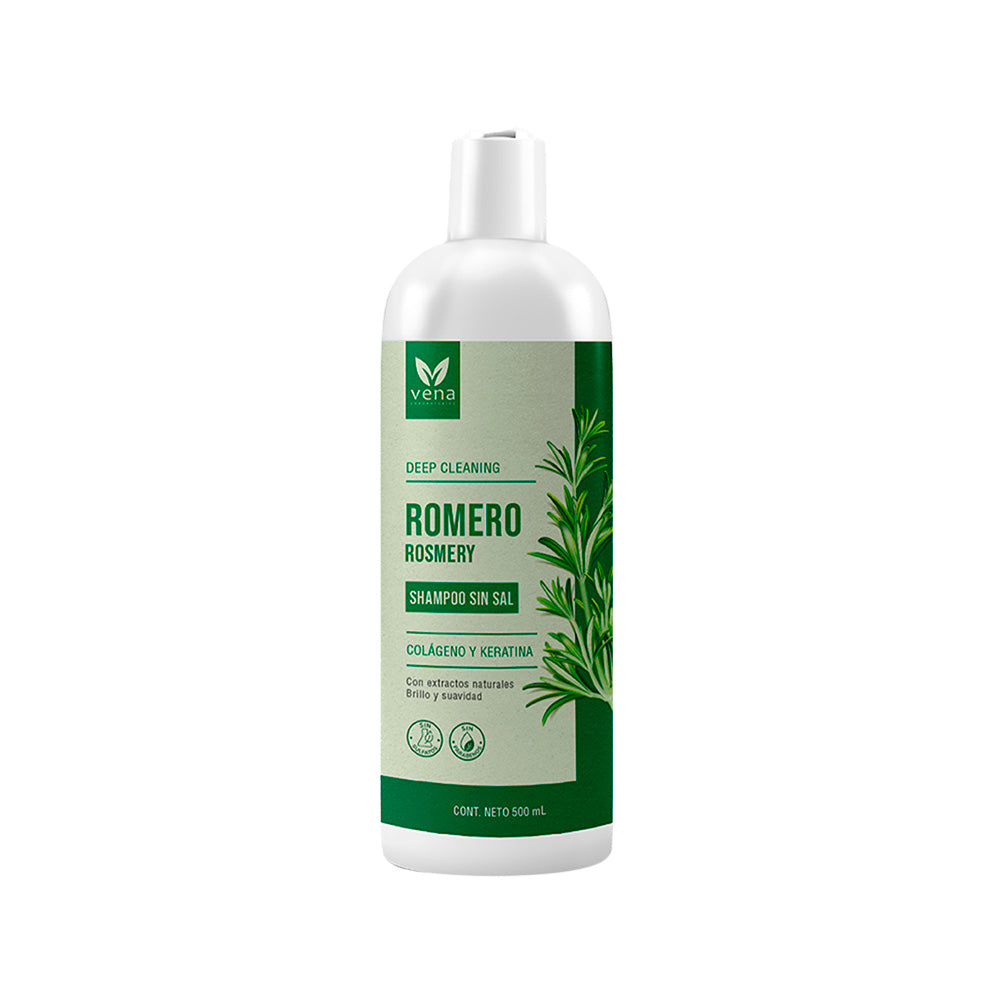 VENA – SHAMPOO ROMERO SIN SAL – HIDRATACIÓN Y BRILLO NATURAL – 500ML