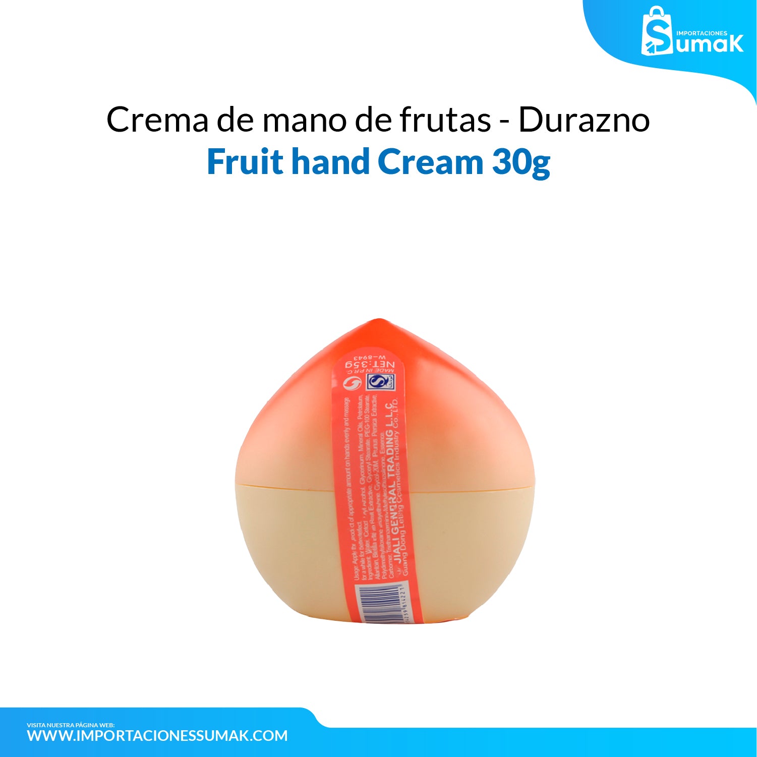 FRUIT OF THE WOKALI – CUIDADO DE MANOS – CREMA DE MANO DE FRUTAS – 30gr