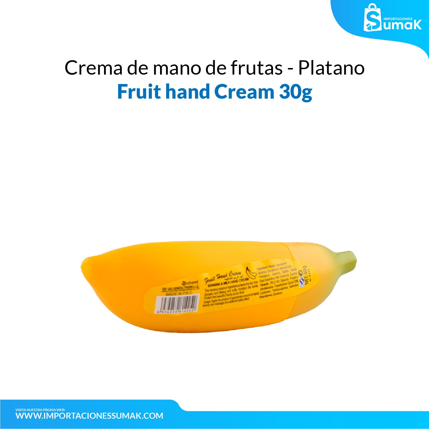 FRUIT OF THE WOKALI – CUIDADO DE MANOS – CREMA DE MANO DE FRUTAS – 30gr