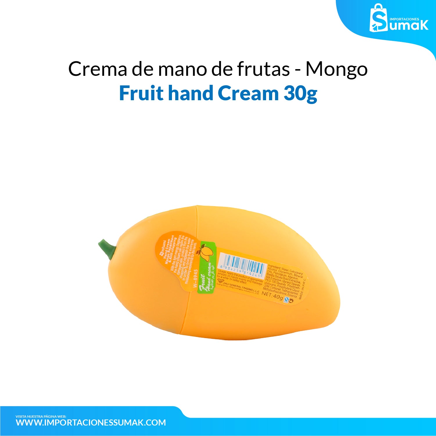 FRUIT OF THE WOKALI – CUIDADO DE MANOS – CREMA DE MANO DE FRUTAS – 30gr