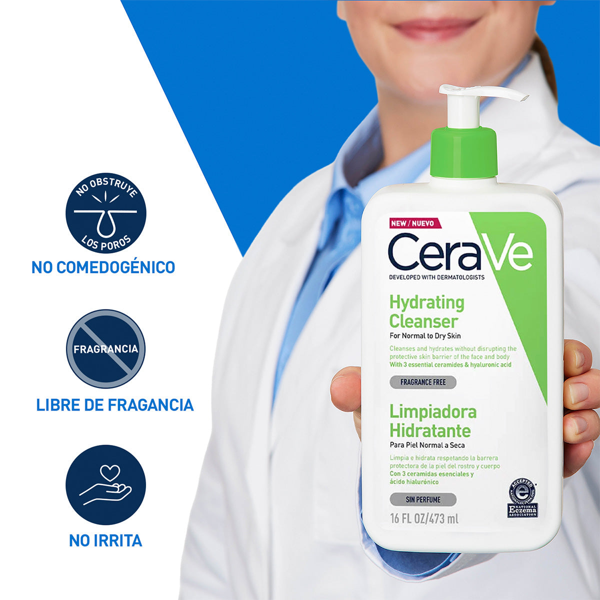 CeraVe Crema Limpiadora Hidratante Hydrating Cleanser 236ml + REGALO MOISTURISING LOTION 5ML