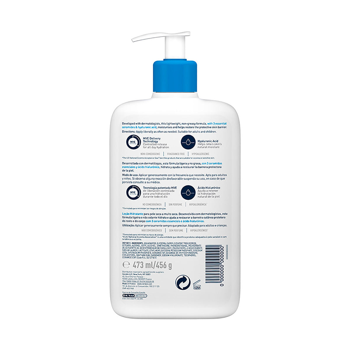 CeraVe Loción Hidratante 473 ml + REGALO HYDRATING CLEANSER 20ML