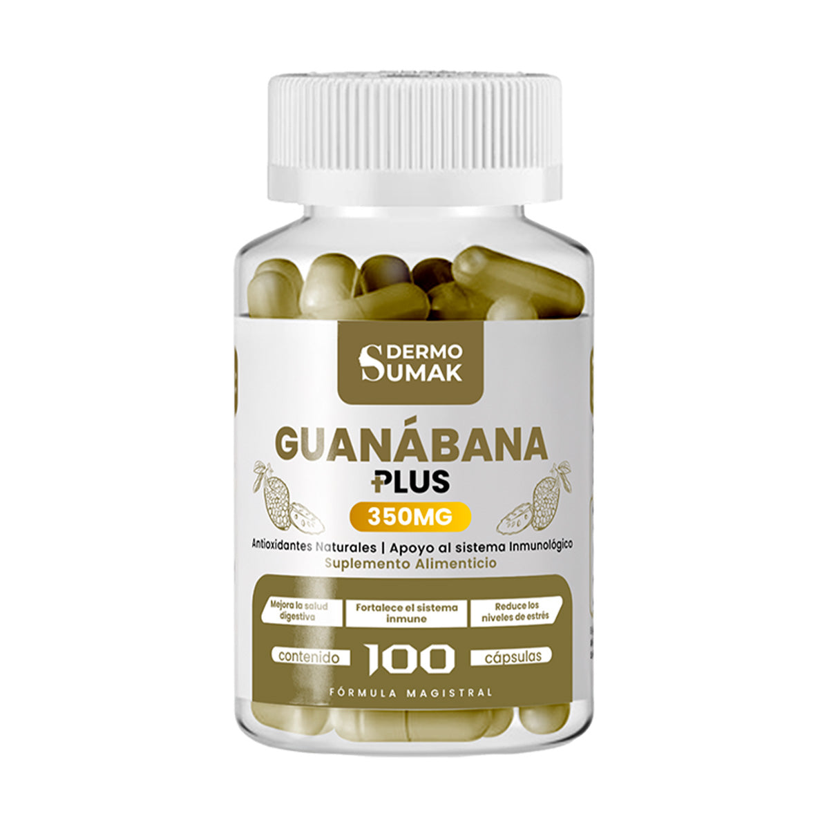 DERMO SUMAK – ENERGÍA Y CONCENTRACIÓN – GUANA BOOST PLUS+ – 100 CÁPSULAS + REGALO PASTILLERO