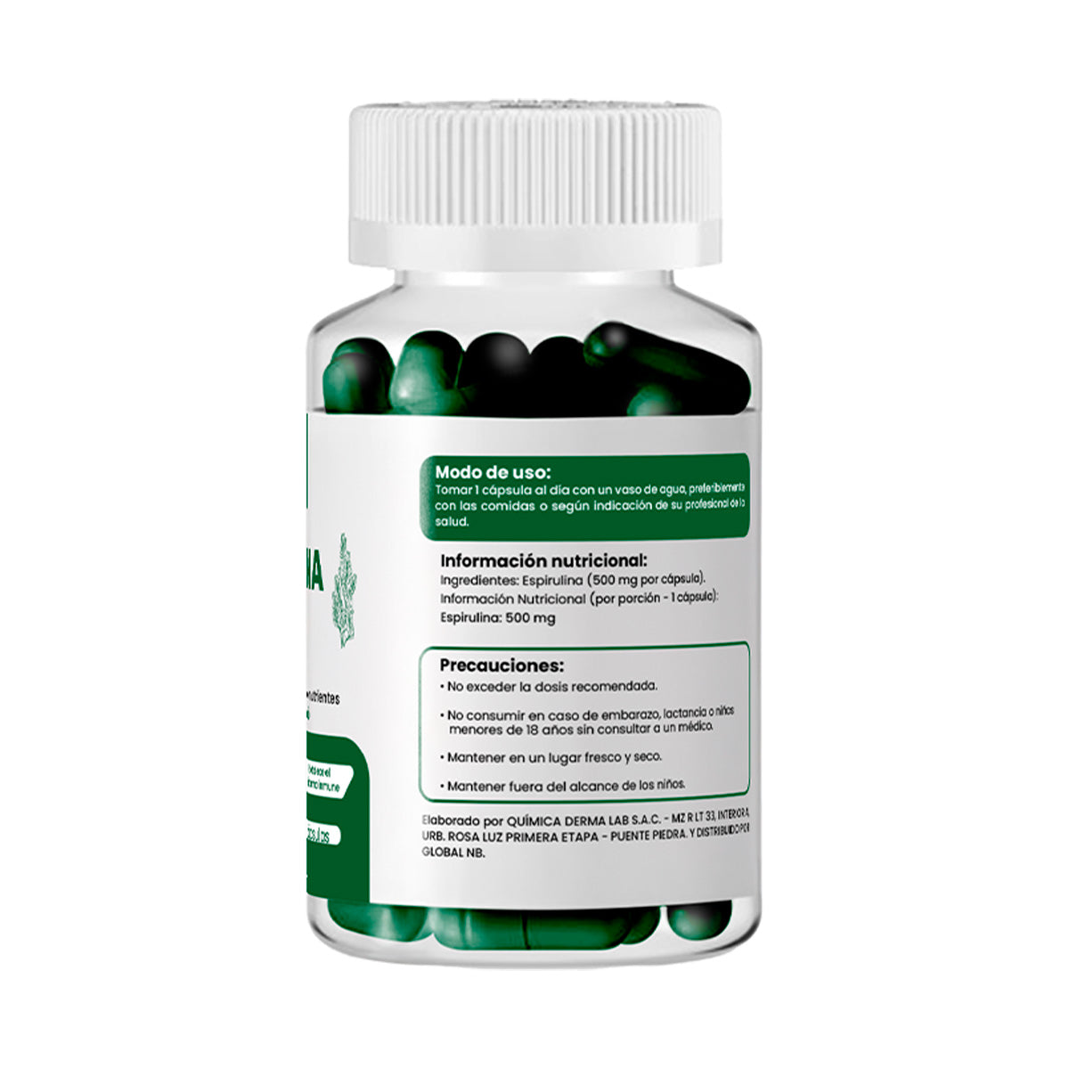 Espirulina Plus+ 500mg Dermo Sumak + REGALO PASTILLERO