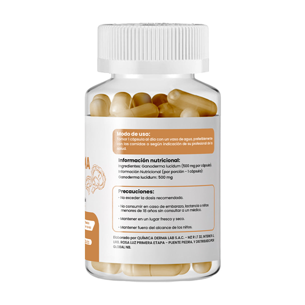Ganoderma Plus+ 500mg Dermo Sumak + REGALO PASTILLERO
