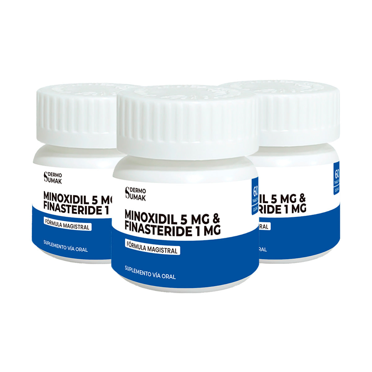 Finasteride 1 mg & Minoxidil 5 mg x 60 Cápsulas- Dermo Sumak + REGALO PASTILLERO