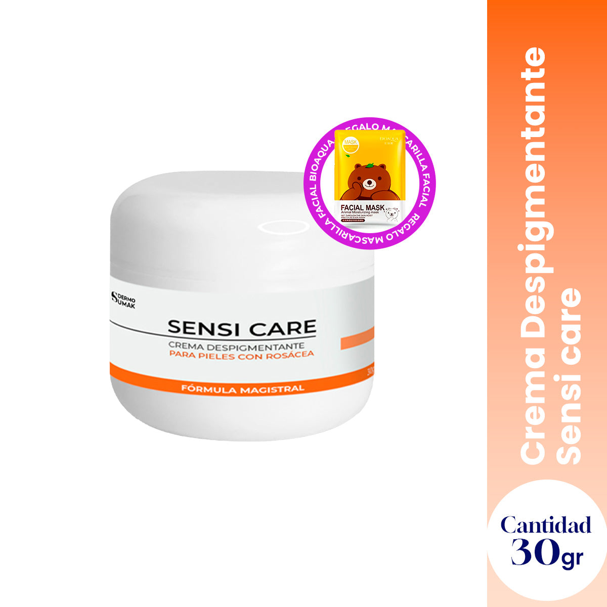 Crema Despigmentante Sensi care 30gr - Dermo Sumak + REGALO MASCARILLA