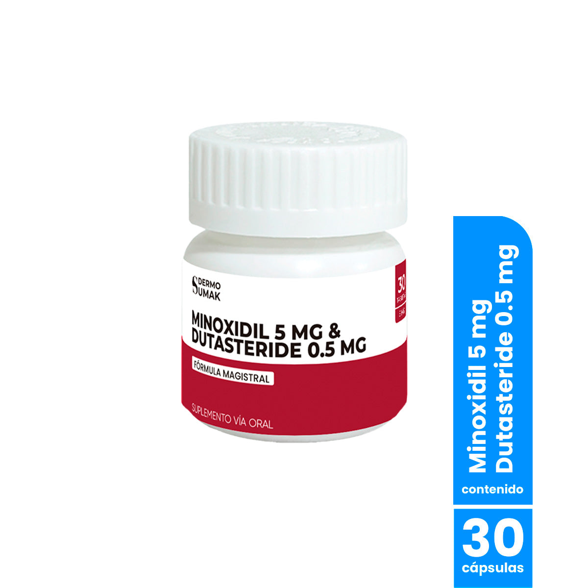 Minoxidil 5 mg & Dutasteride 0.5 mg x 30 Cápsulas - Dermo Sumak