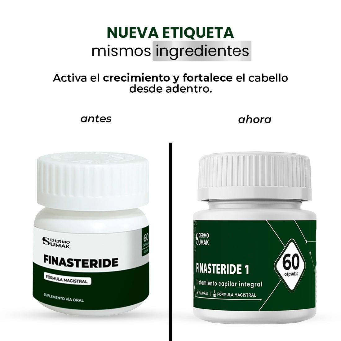 Finasteride 1mg x 60 Cápsulas - DERMOSUMAK + REGALO ALEATORIO