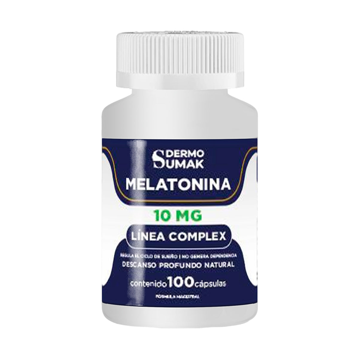DERMO SUMAK – SUPLEMENTO PARA REGULAR EL SUEÑO Y RITMO CIRCADIANO – MELATONINA 10 MG – 100 CÁPSULAS + REGALO PASTILLERO