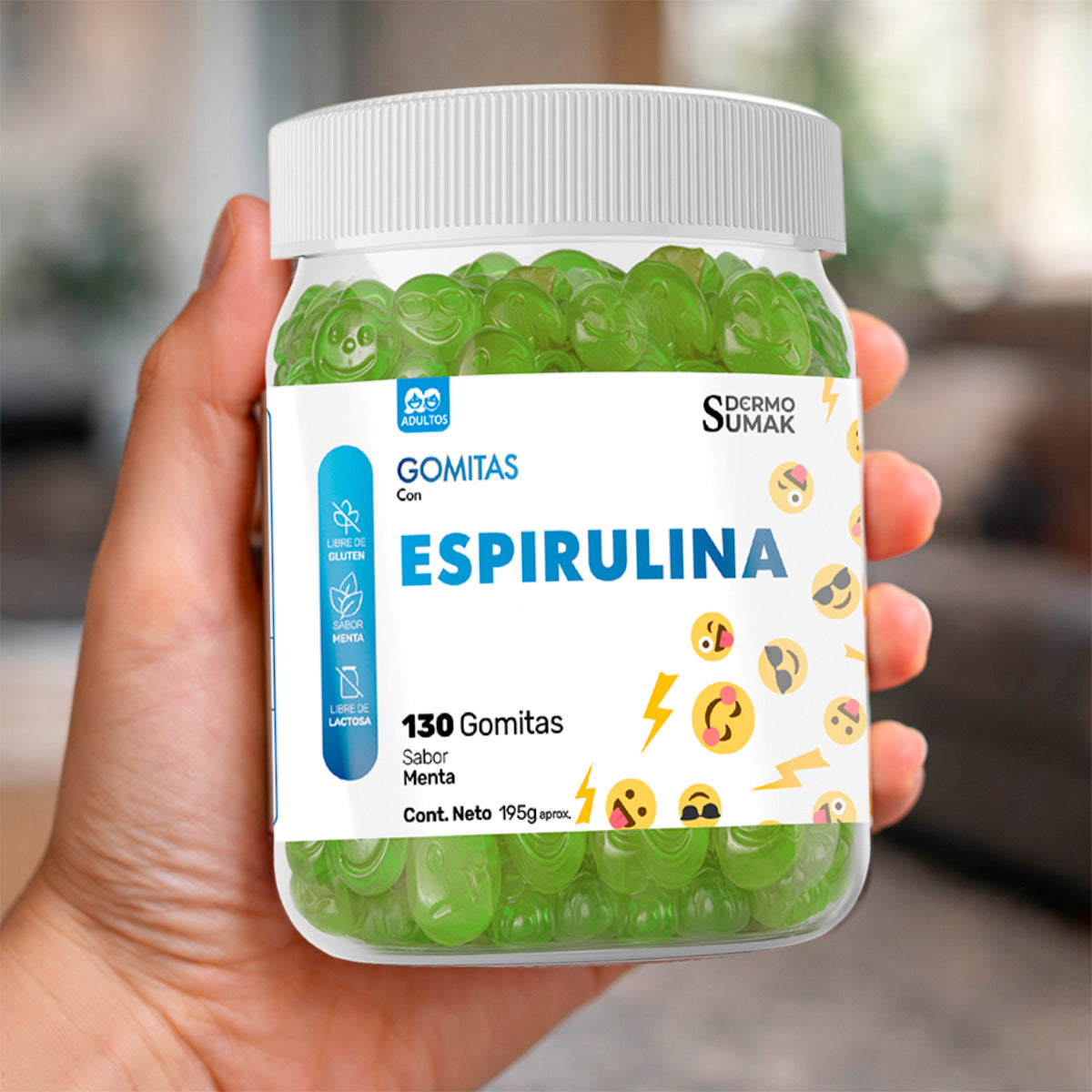 GOMITAS ESPIRULINA - ADULTO 130 GOMITAS - DERMO SUMAK