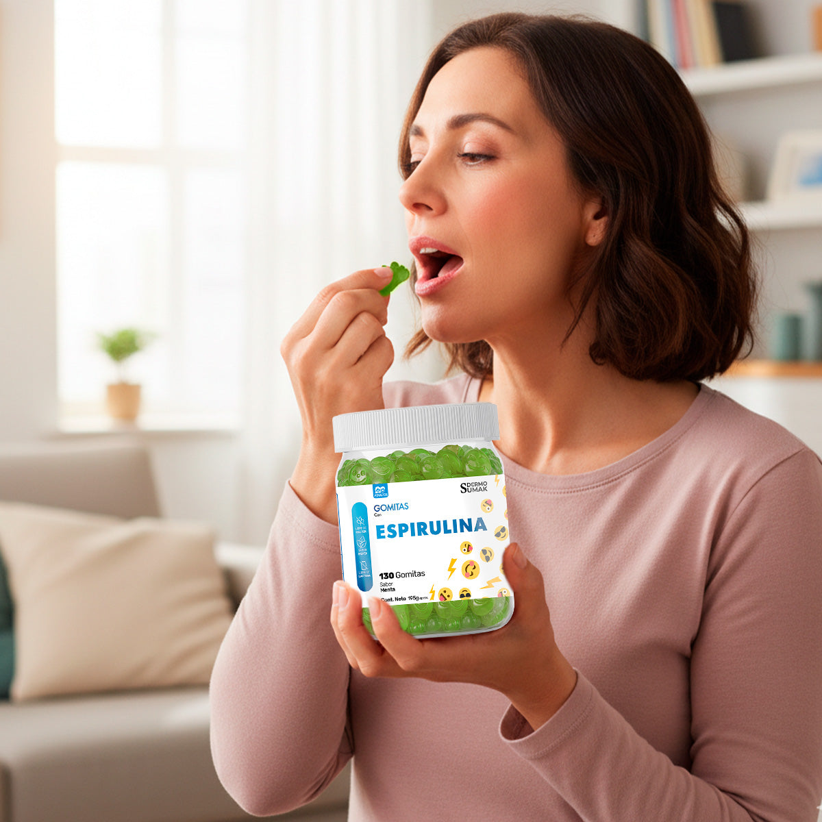 GOMITAS ESPIRULINA - ADULTO 130 GOMITAS - DERMO SUMAK