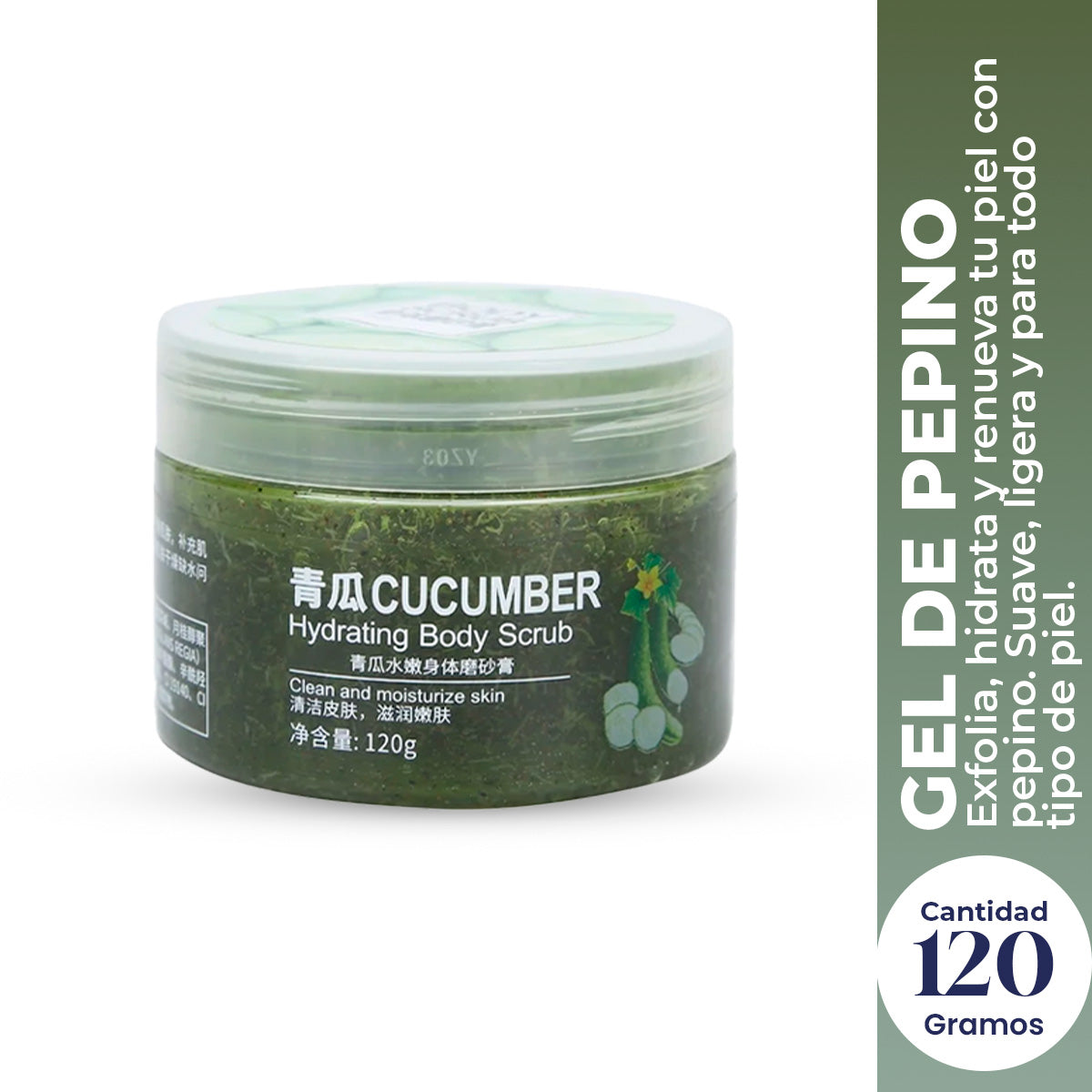 Gel Exfoliante Humectante De Pepino 120 Gr - Bioaqua