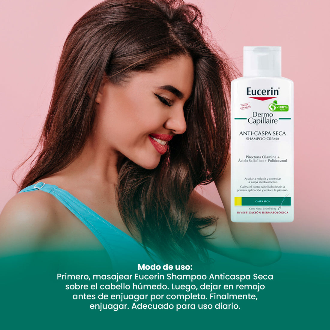 EUCERIN – SHAMPOO DERMOCAPILAR – ANTICASPA SECA – 250ML