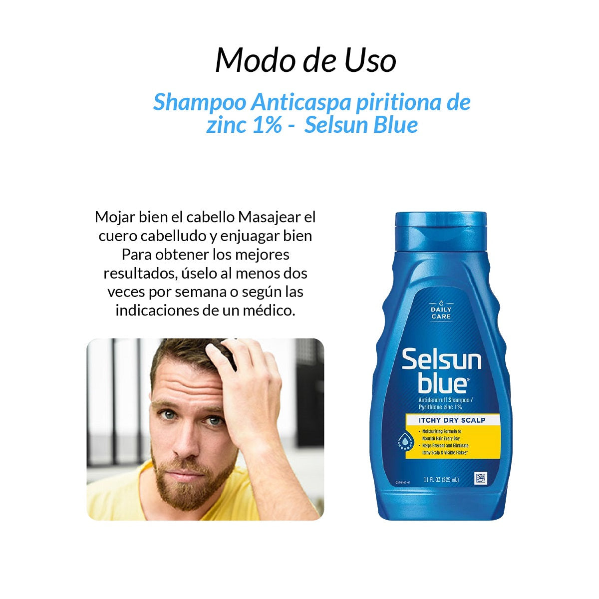Shampoo Anticaspa piritiona de zinc 1% - Selsun Blue