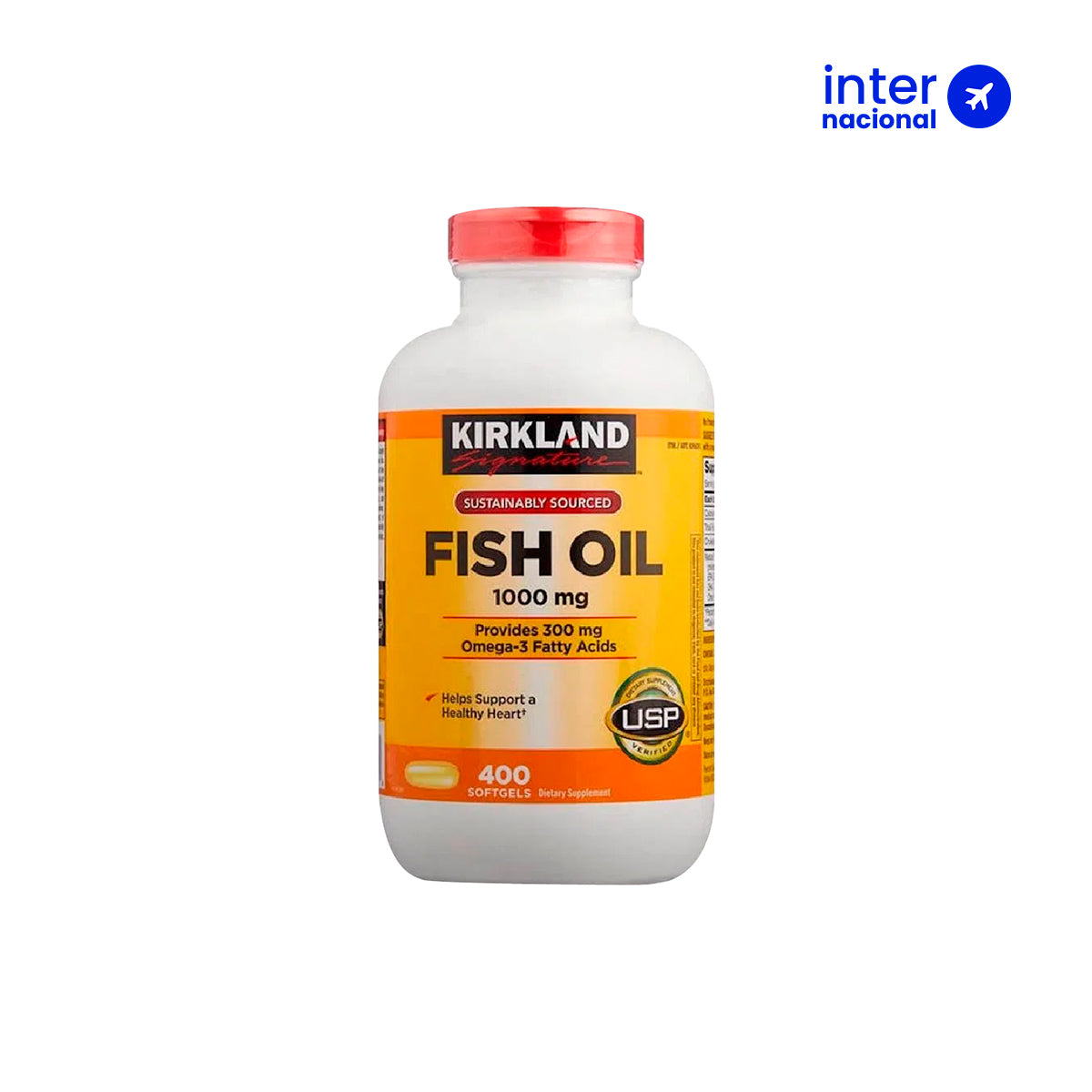 Kirkland - SUPLEMENTO OMEGA 3 PARA SALUD CARDIOVASCULAR - Fish OIL 1000MG - 400 Cásulas