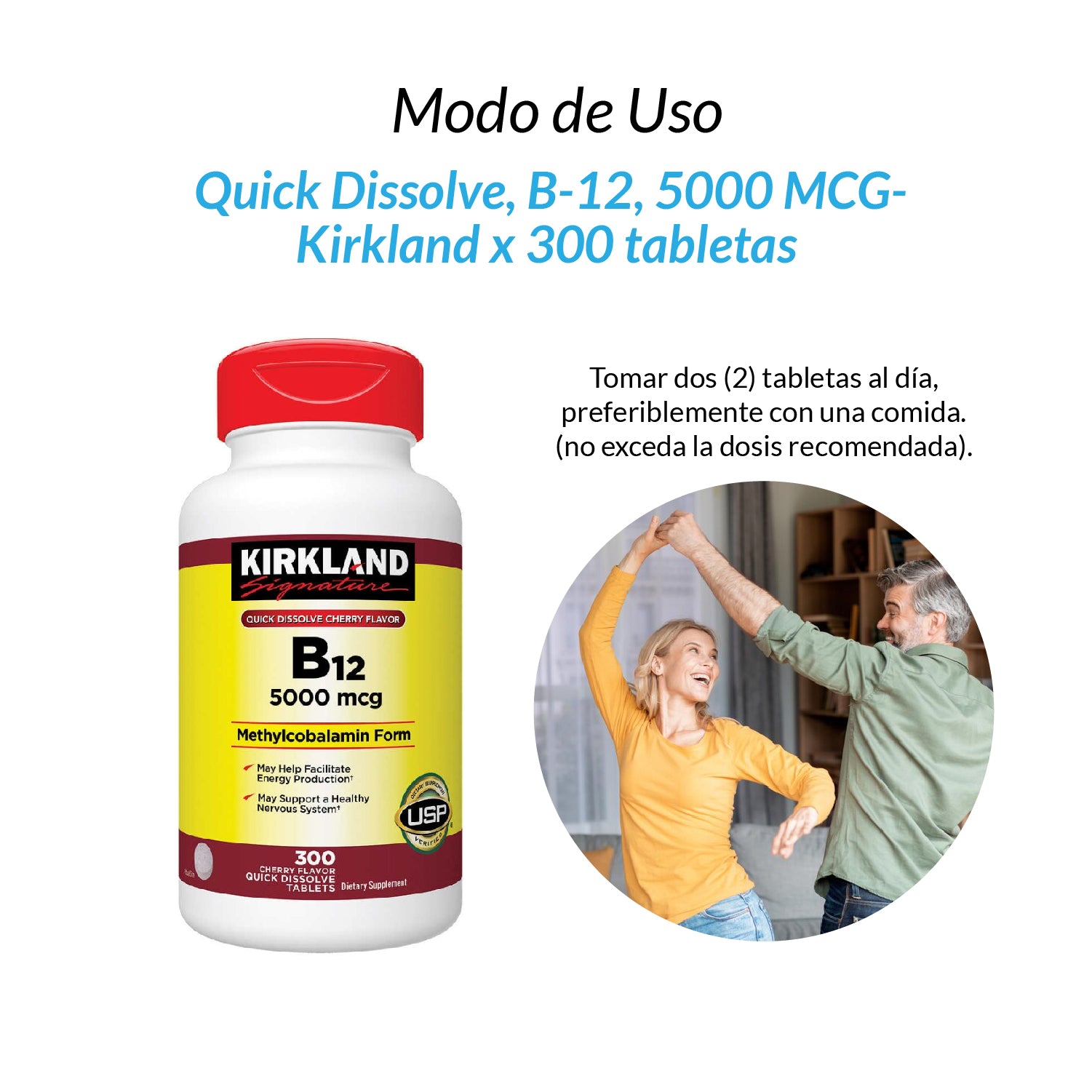 Vitamina B12 Kirkland Quick Dissolve 5000mcg - 300 TABL