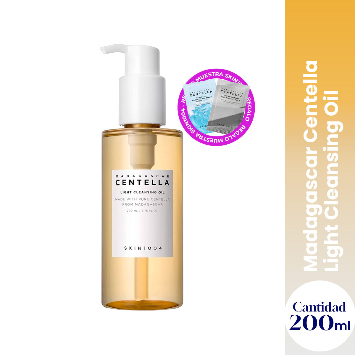 MADAGASCAR CENTELLA LIGHT CLEANSING OIL 200ML - SKIN1004 + REGALO MINI SACHETS