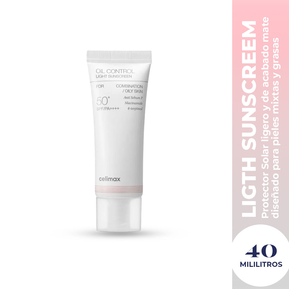 Oil Control Light Sunscreen Spf50+ Pa++++ 40ml - Celimax