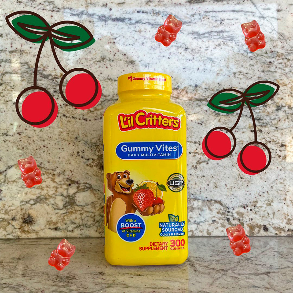 Gummy Vites Multivitaminas para Niños 300 gomitas - Lil Critters