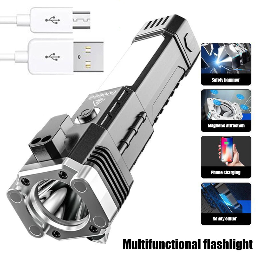 ✅ Linterna Martillo multifuncional 4 en 1