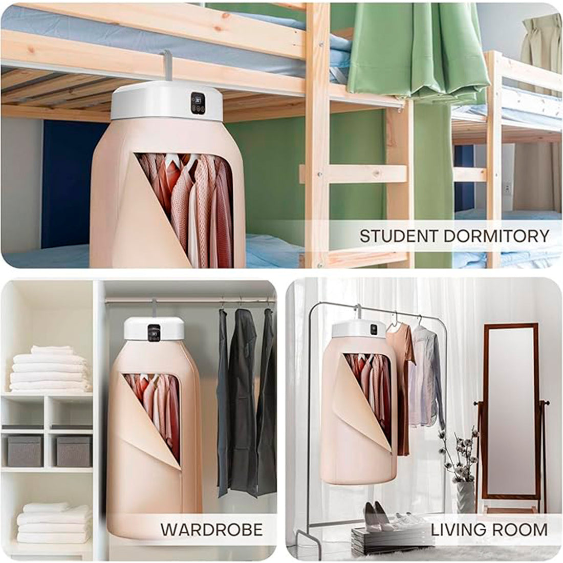 👔SECADOR DE ROPA PORTÁTIL CON ROPERO👗