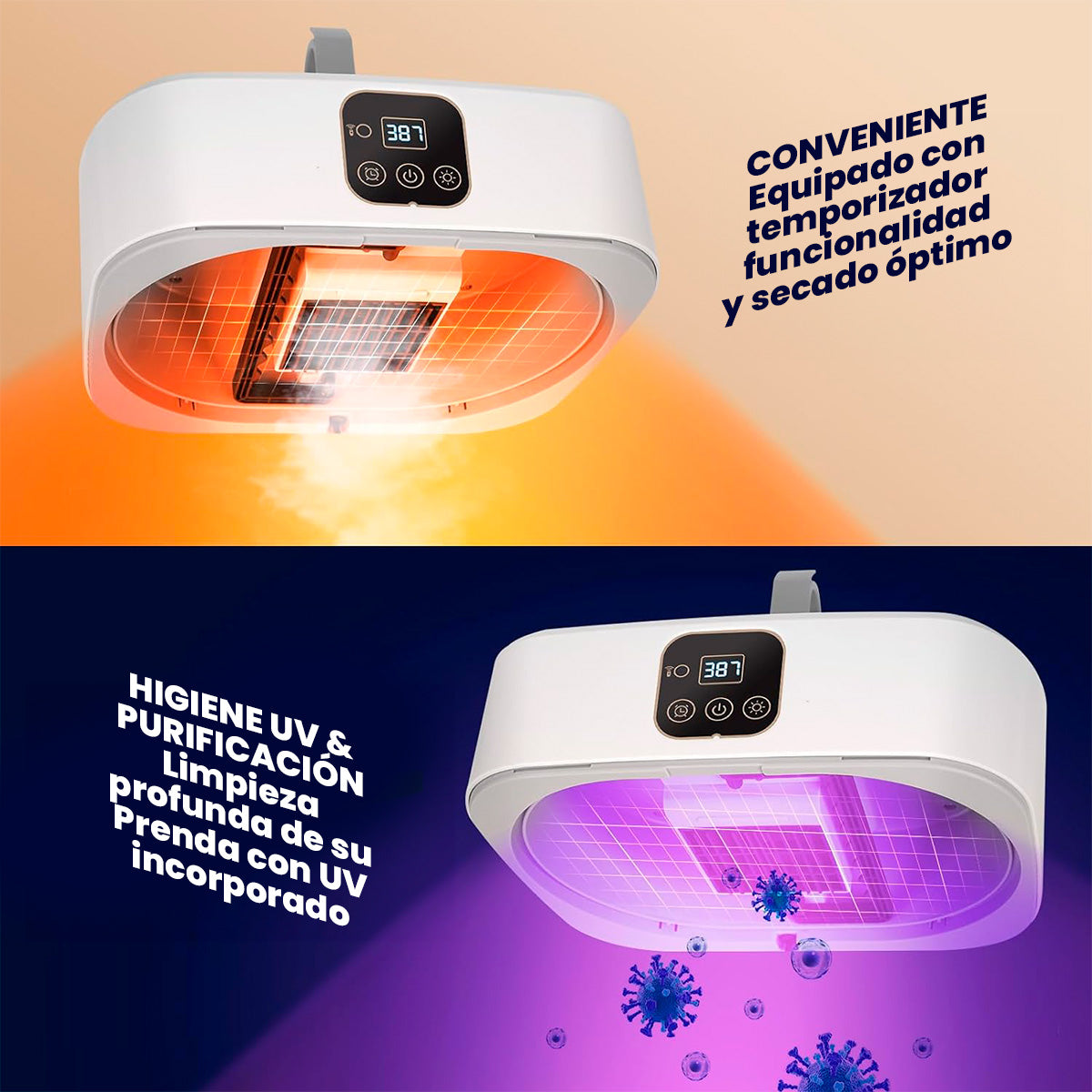 👔SECADOR DE ROPA PORTÁTIL CON ROPERO👗