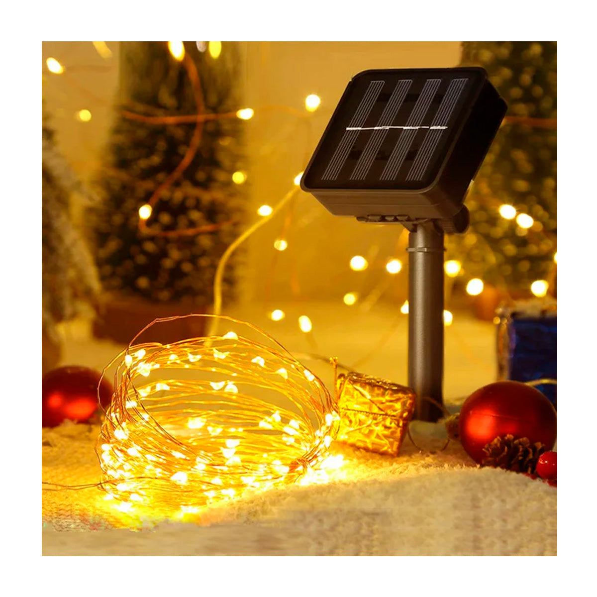 Luces con Panel Solar color Ambar