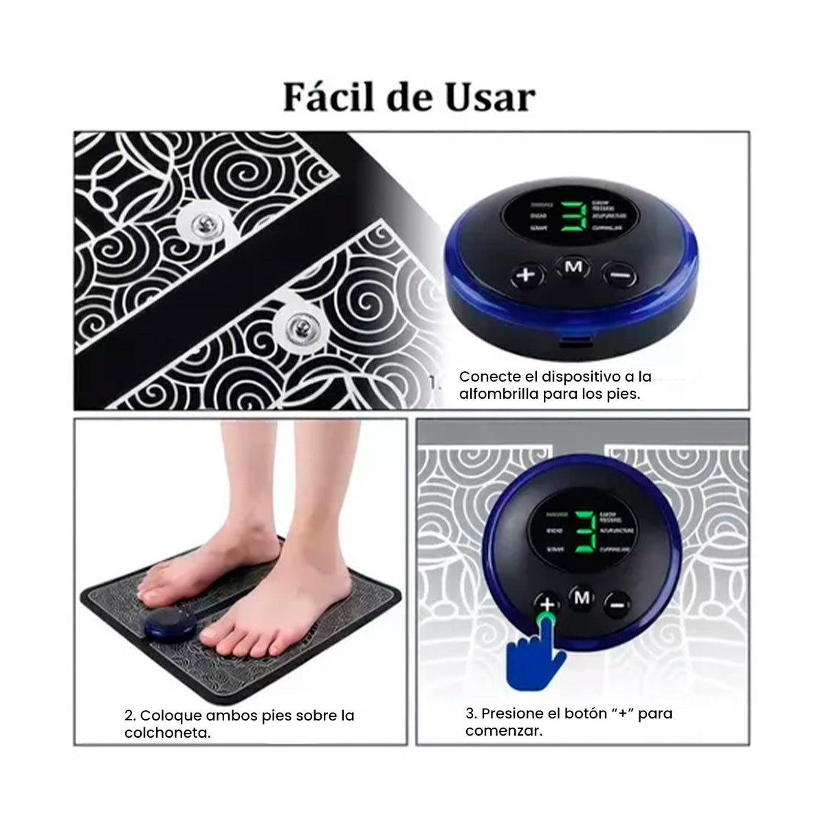 MASAJEADOR DE PIES CON BATERÍA RECARGABLE