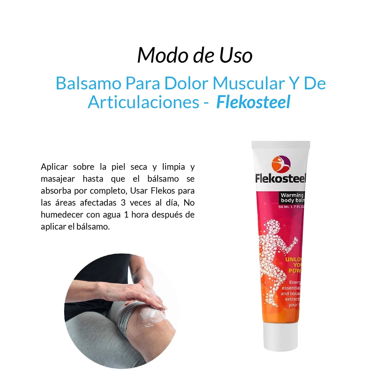 Flekosteel Balsamo Para Dolor Muscular Y De Articulaciones
