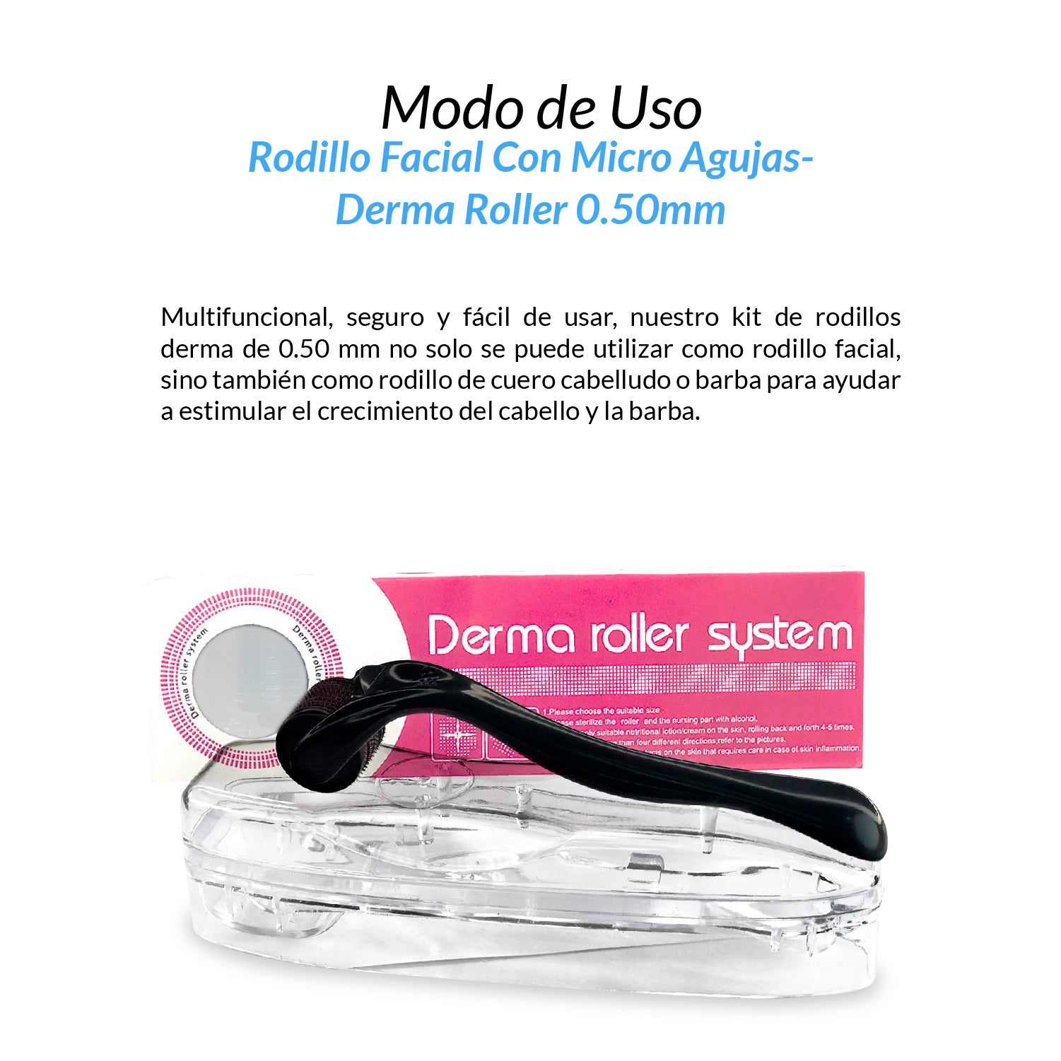 Derma Roller 0.50mm - 540 Agujas De Titanio