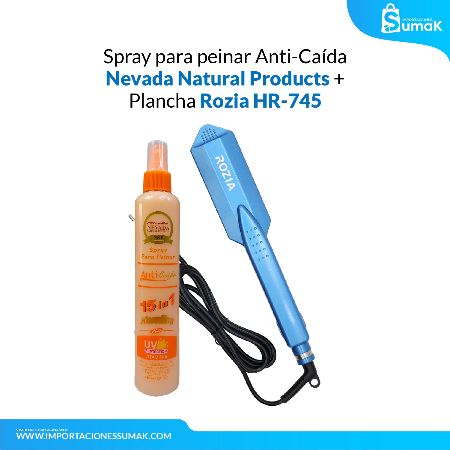 Spray para peinar Anti- Caida+ Plancha rozia HR-745