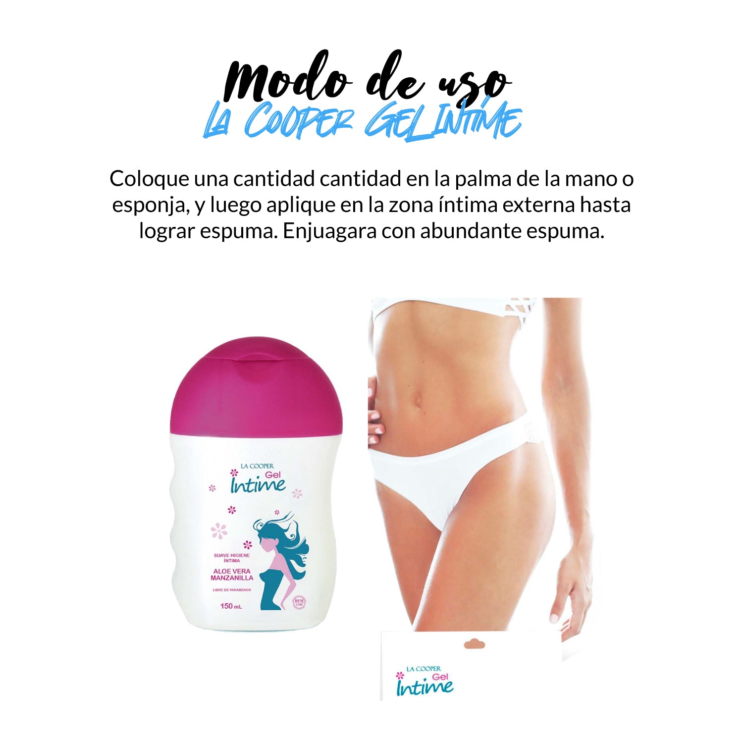 La Cooper Gel Íntimo – Cuidado Diario – Aloe Vera & Manzanilla 150 ml
