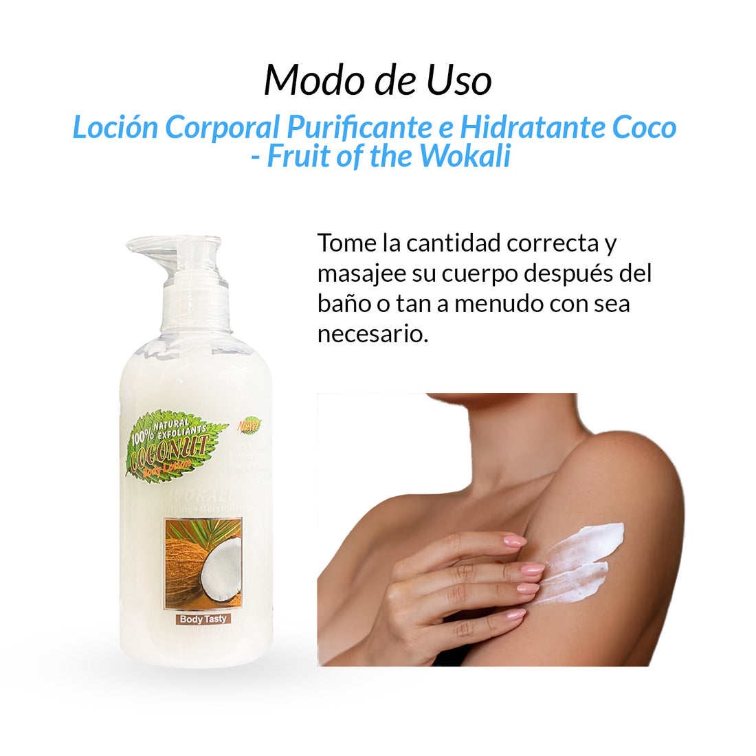 FRUIT OF THE WOKALI – LOCIÓN CORPORAL PURIFICANTE E HIDRATANTE DE COCO – 500ML