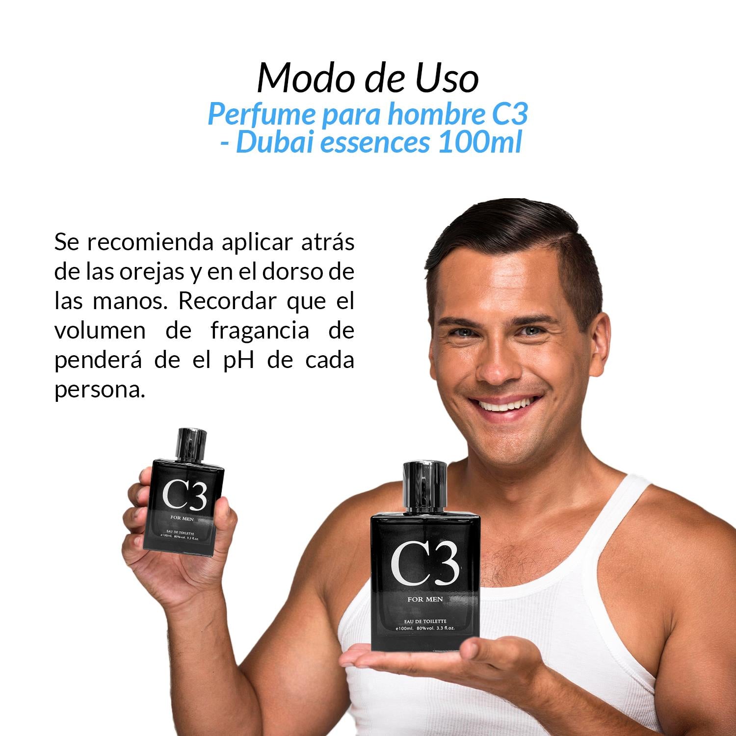 ESENCIAS DE DUBAI – PERFUME PARA HOMBRE – C3 – 100ML