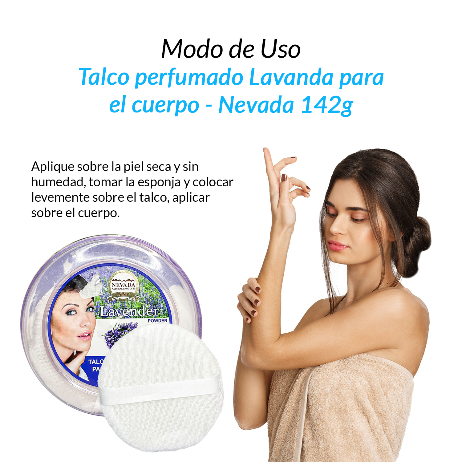 Talco perfumado para el cuerpo 142g- Nevada