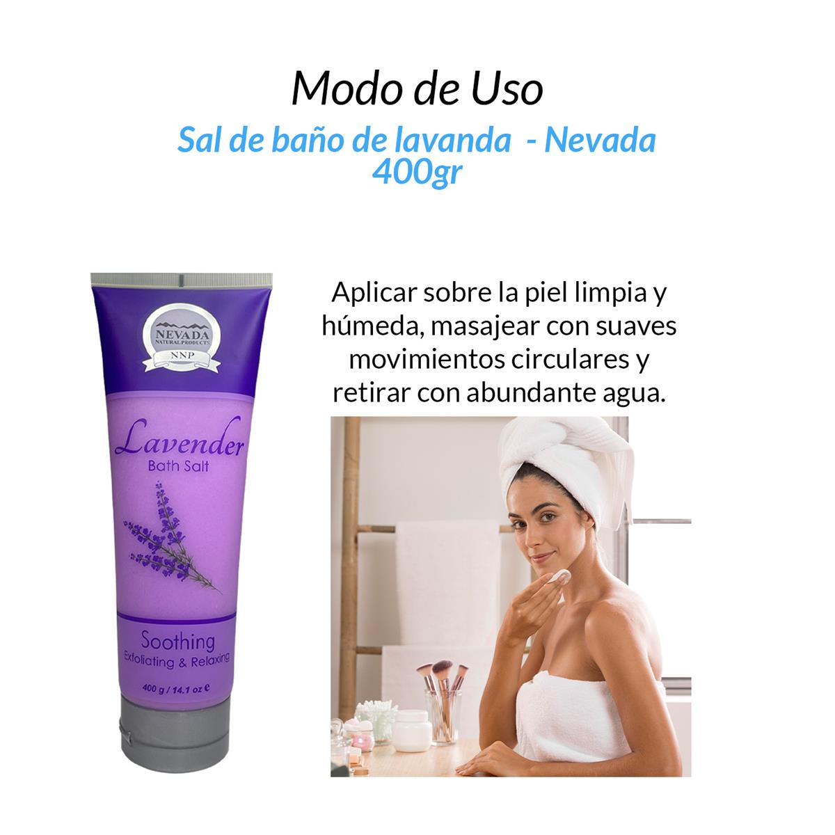 Sal de baño de lavanda 400ml - Nevada