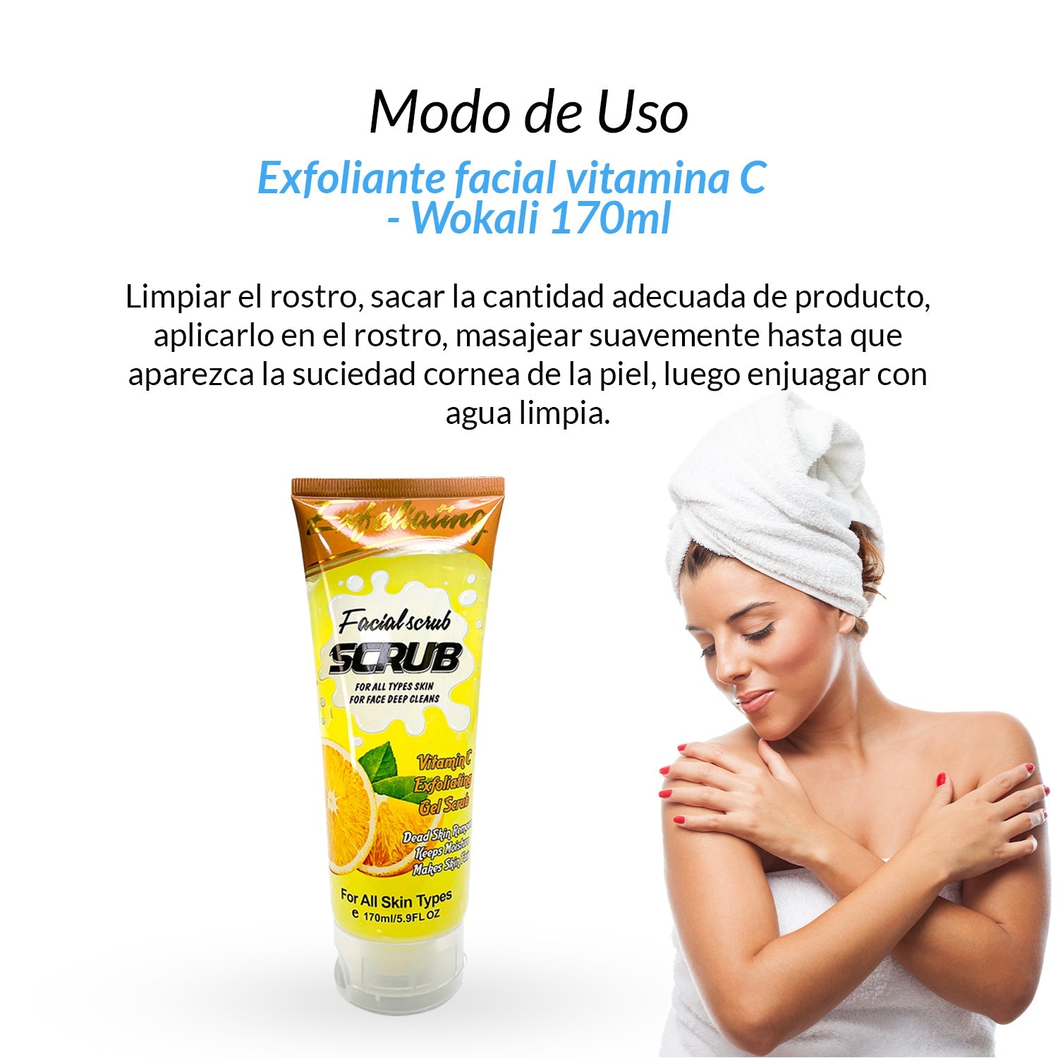 FRUIT OF THE WOKALI – EXFOLIANTE FACIAL VITAMINA C PARA PIEL SUAVE E HIDRATADA – EXFOLIANTE FACIAL VITAMINA C 170ML