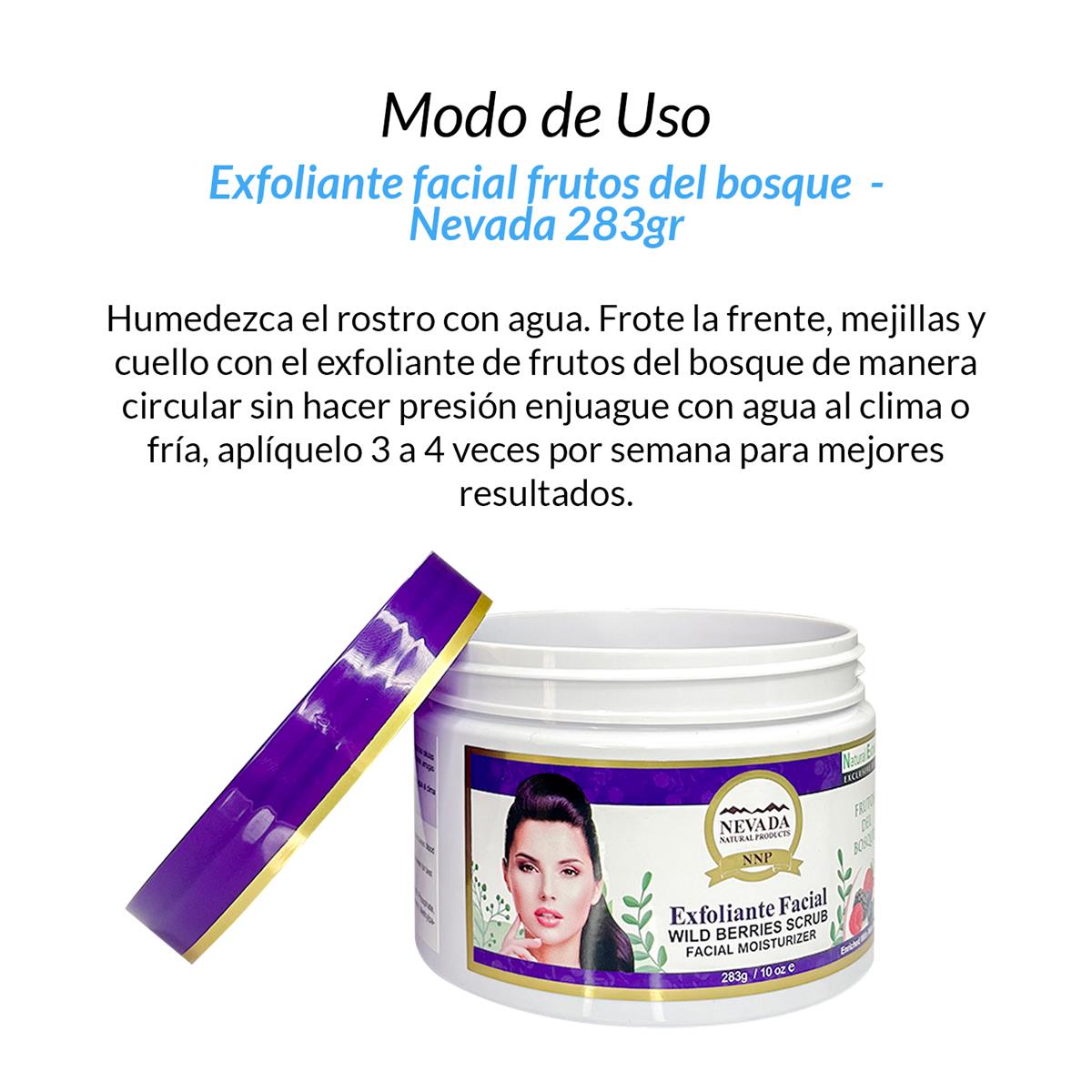 Exfoliante facial frutos del bosque 283g - Nevada.