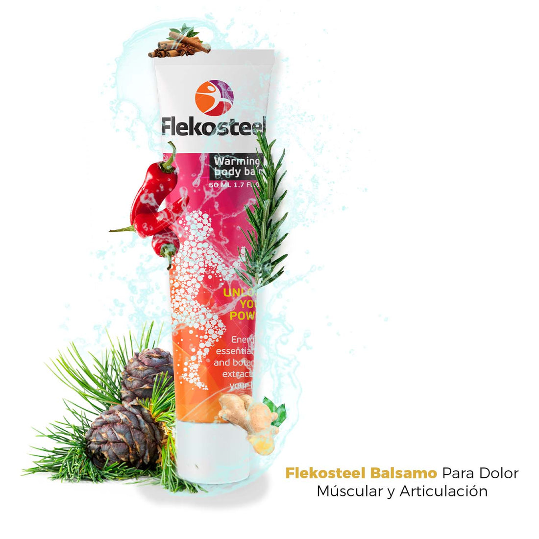 Flekosteel Balsamo Para Dolor Muscular Y De Articulaciones