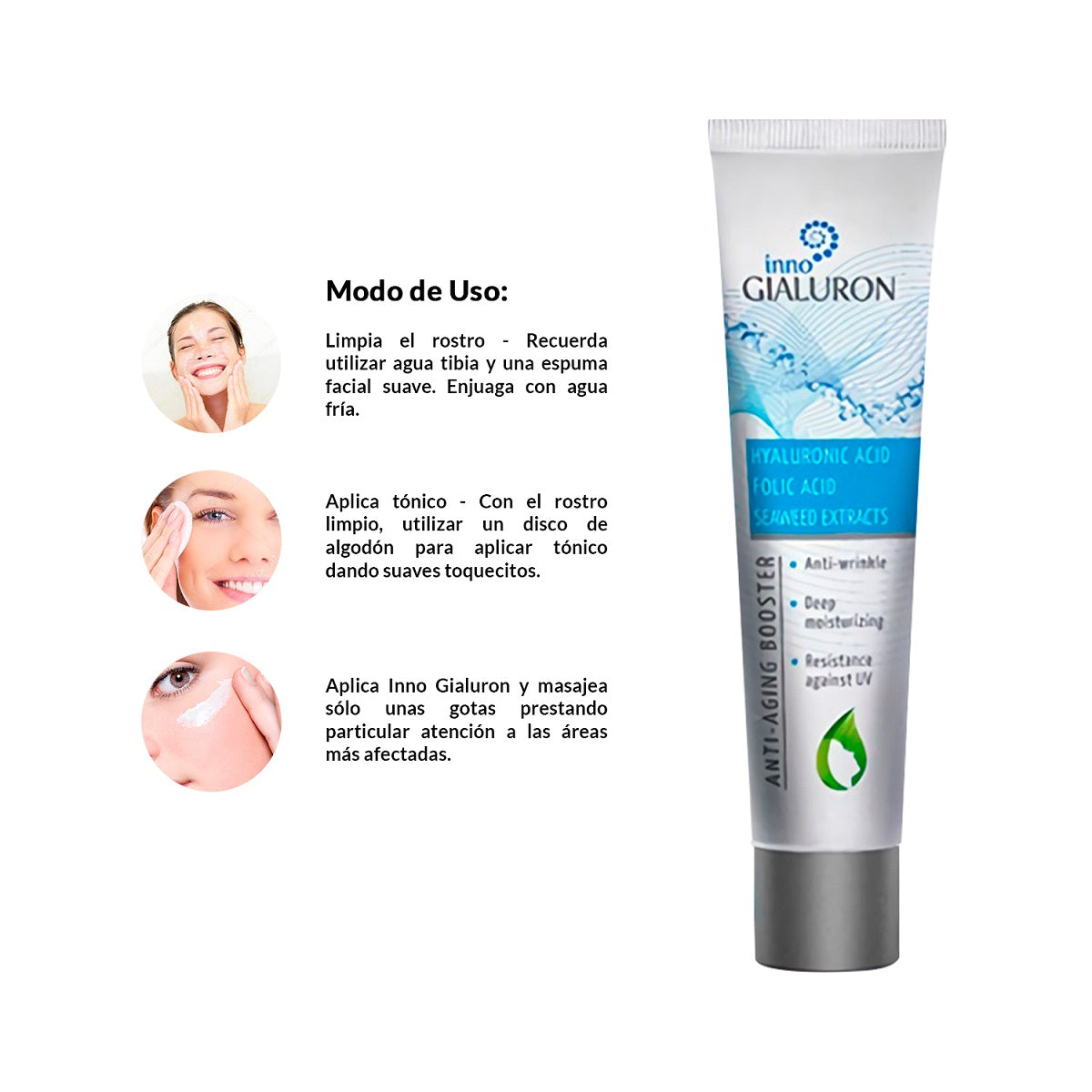 1 Inno gialuron 40 ml + 1 derma roller 4 en 1