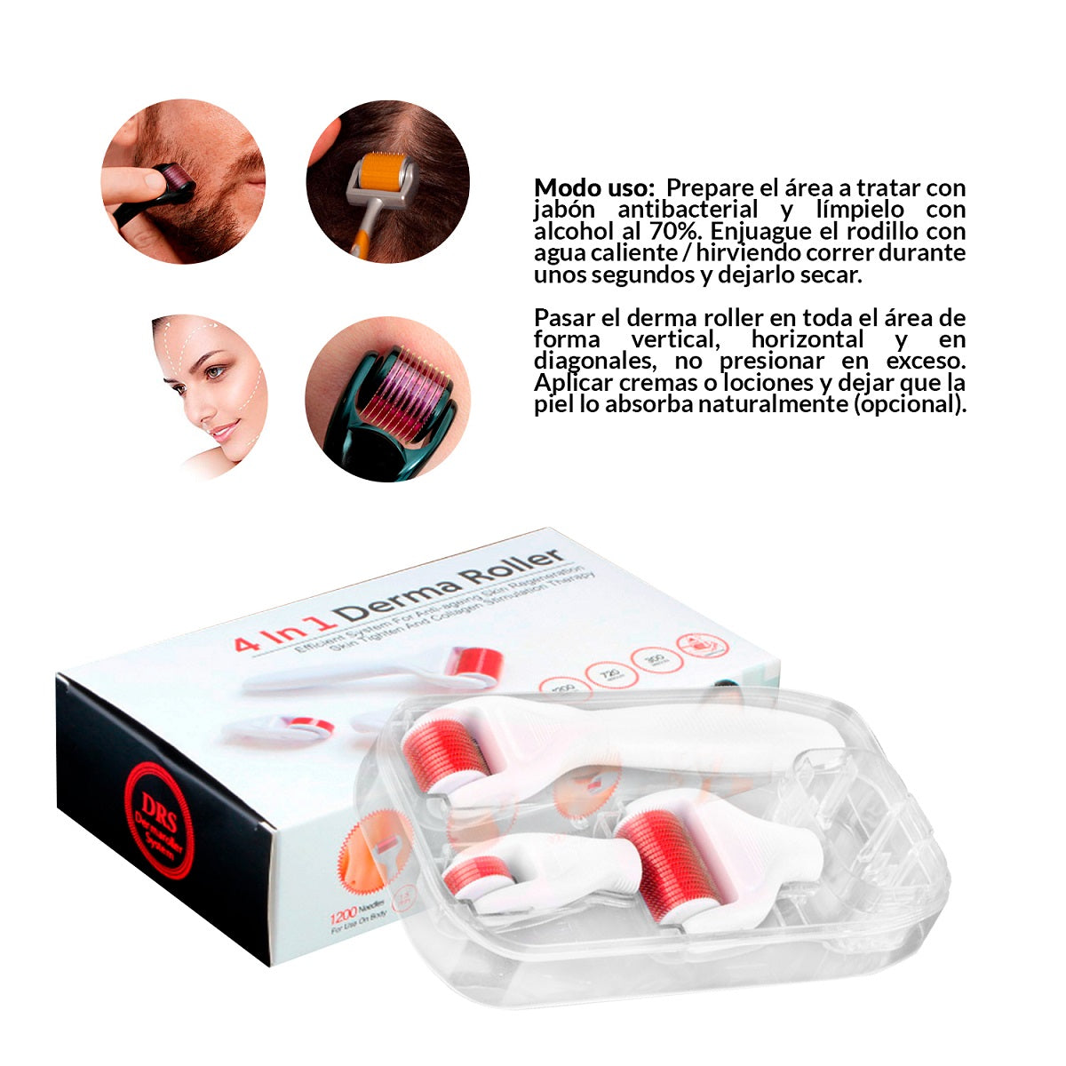 1 Inno gialuron 40 ml + 1 derma roller 4 en 1