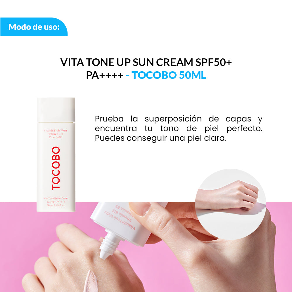 Vita Tone Up Sun Cream SPF50+ PA++++ - TOCOBO 50 Gr