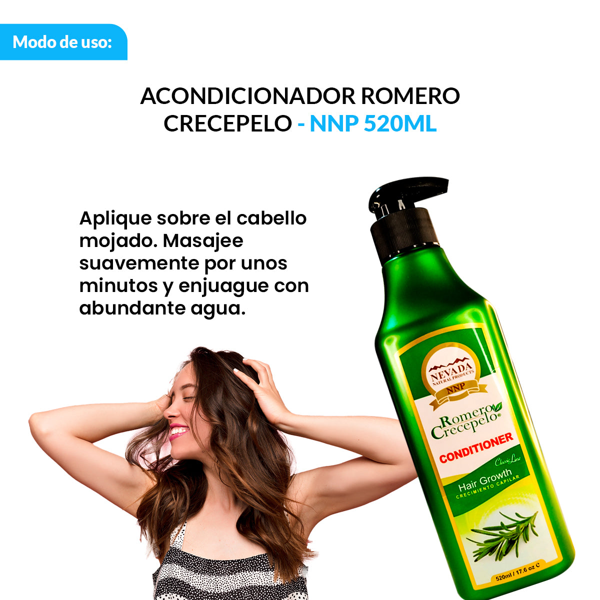 Acondicionador Romero Crecepelo - NNP 520Ml