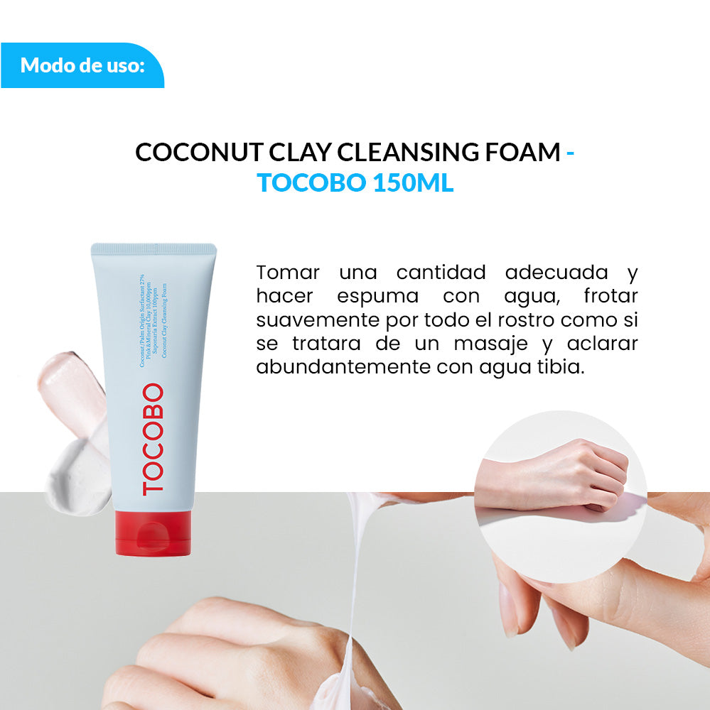 COCONUT CLAY CLEANSING FOAM - TOCOBO 150 ML + REGALO MINI SACHETS
