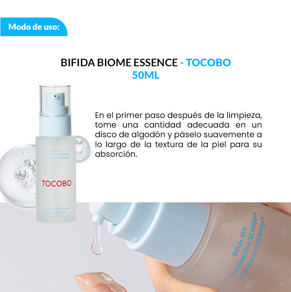 TOCOBO - Esencia hidratante - Repara barrera y mejora elasticidad - Bifida Biome Essence 50 ml