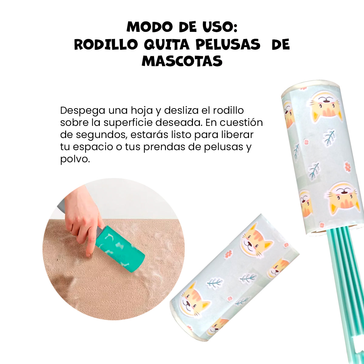 Rodillo Quita Pelusas de Mascotas