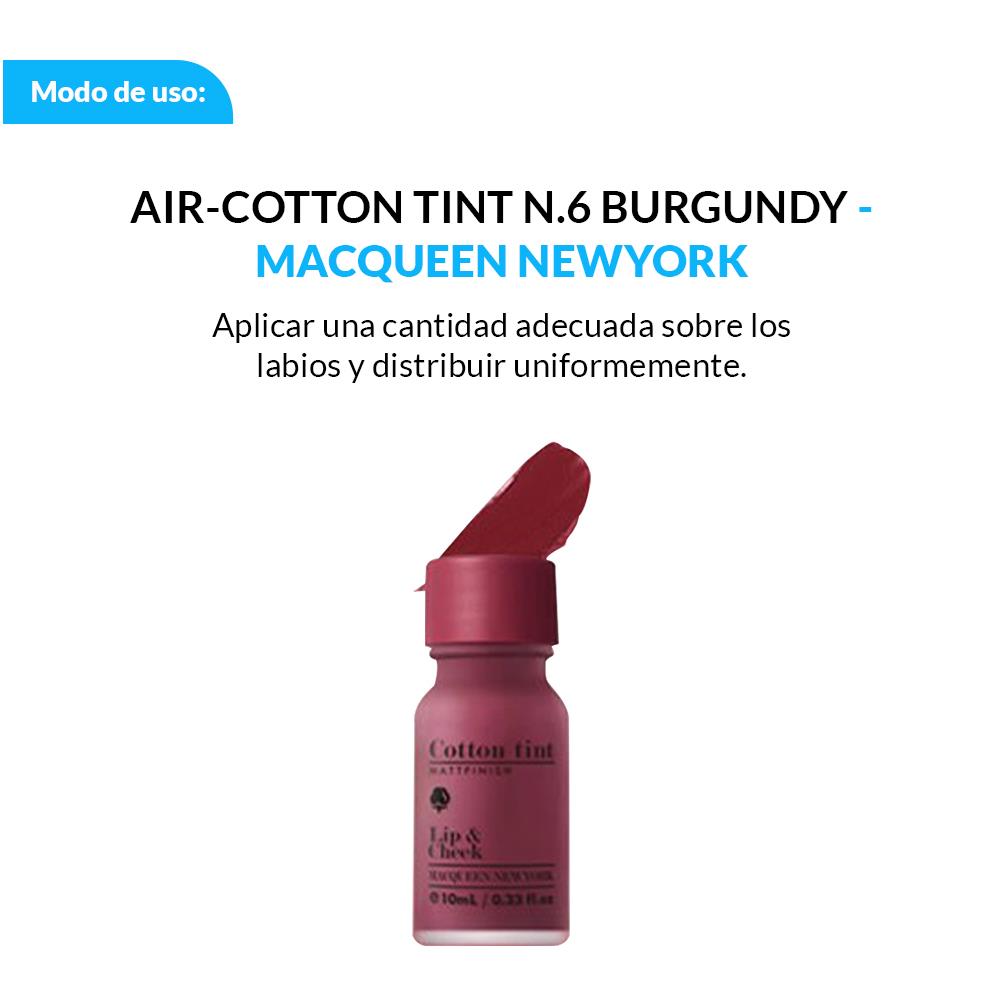 MACQUEEN NEWYORK AIR-COTTON TINT N.6 BURGUNDY