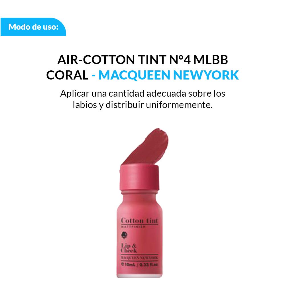MACQUEEN NEWYORK AIR-COTTON TINT N°4 MLBB CORAL