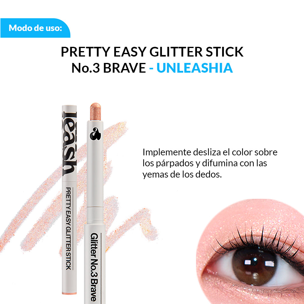 Stock Final ! Pretty Easy Glitter Stick Unleashia - No.3 Brave
